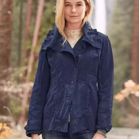 Sundance Large ‘Every Angle’ Navy Blue Asymmetrical Button Utility Jacket Coat - Picture 5 of 5